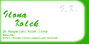 ilona kolek business card